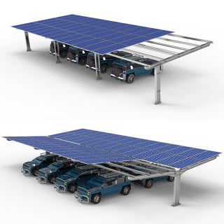 AS Steel Solar Carport Double Mounting